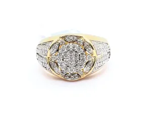 10K Yellow Gold Round Ring