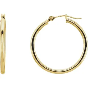 25mm Yellow Gold Hoops