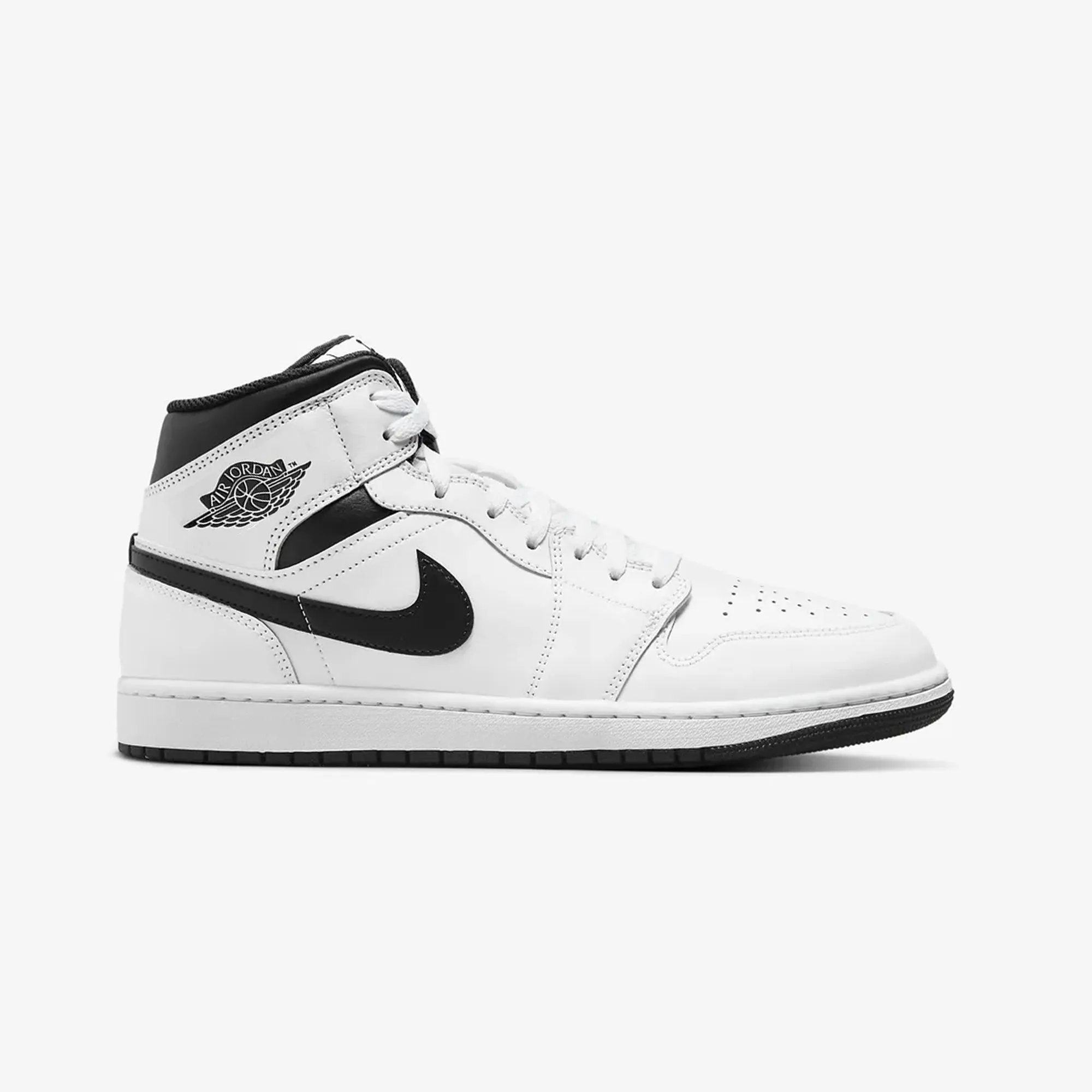 AIR JORDAN 1 MID 'WHITE/BLACK-WHITE-BLACK'