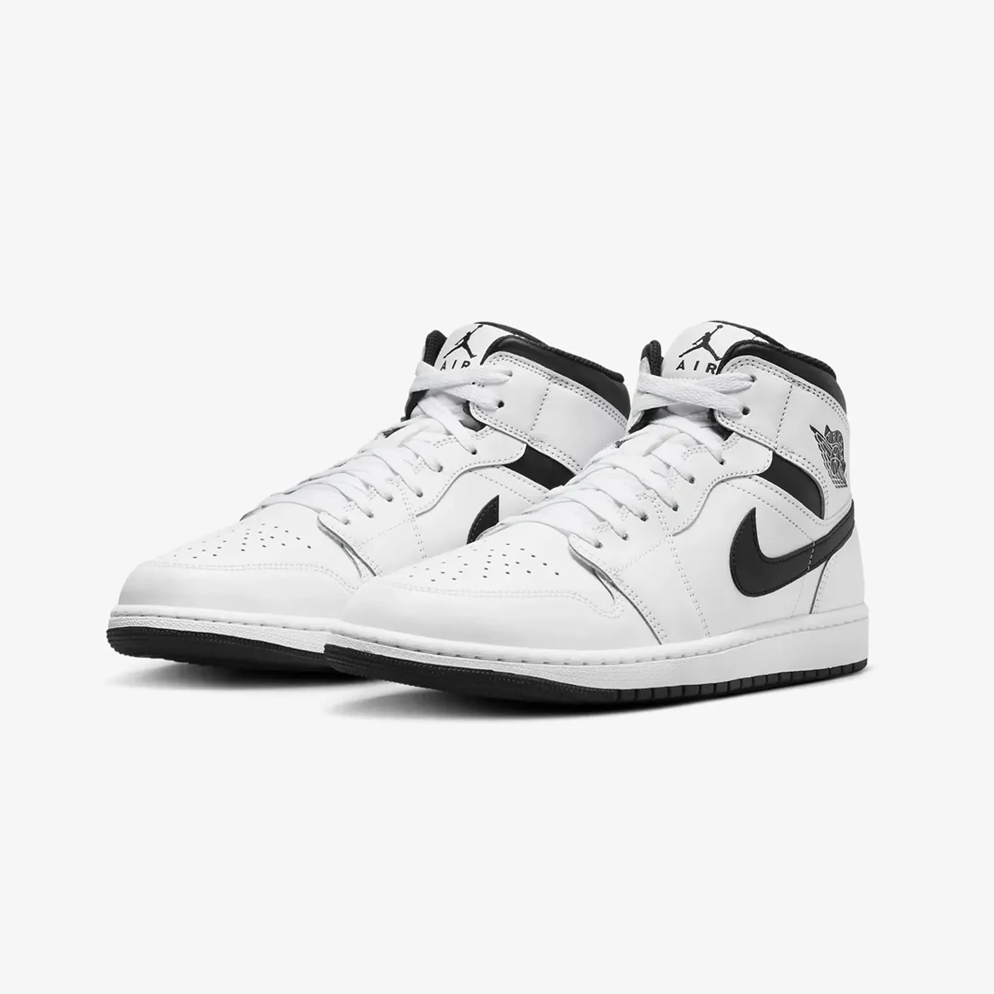 AIR JORDAN 1 MID 'WHITE/BLACK-WHITE-BLACK'