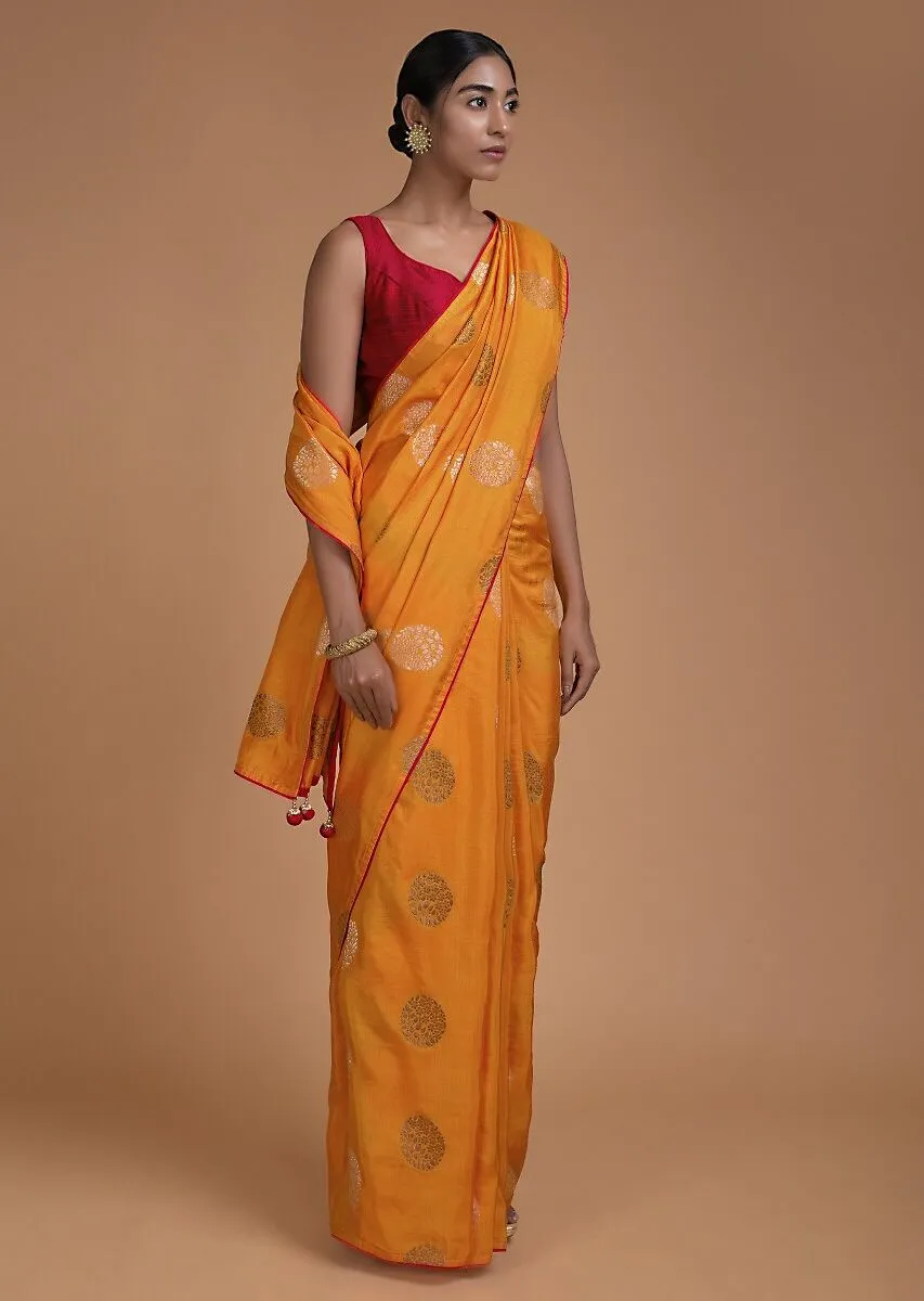 Amber Yellow Saree