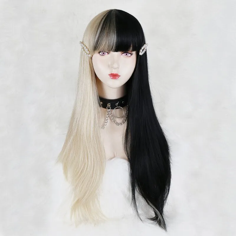 black yellow  Wig KF828793