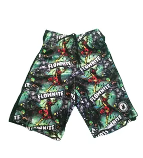 Boys Flownite Green Shorts