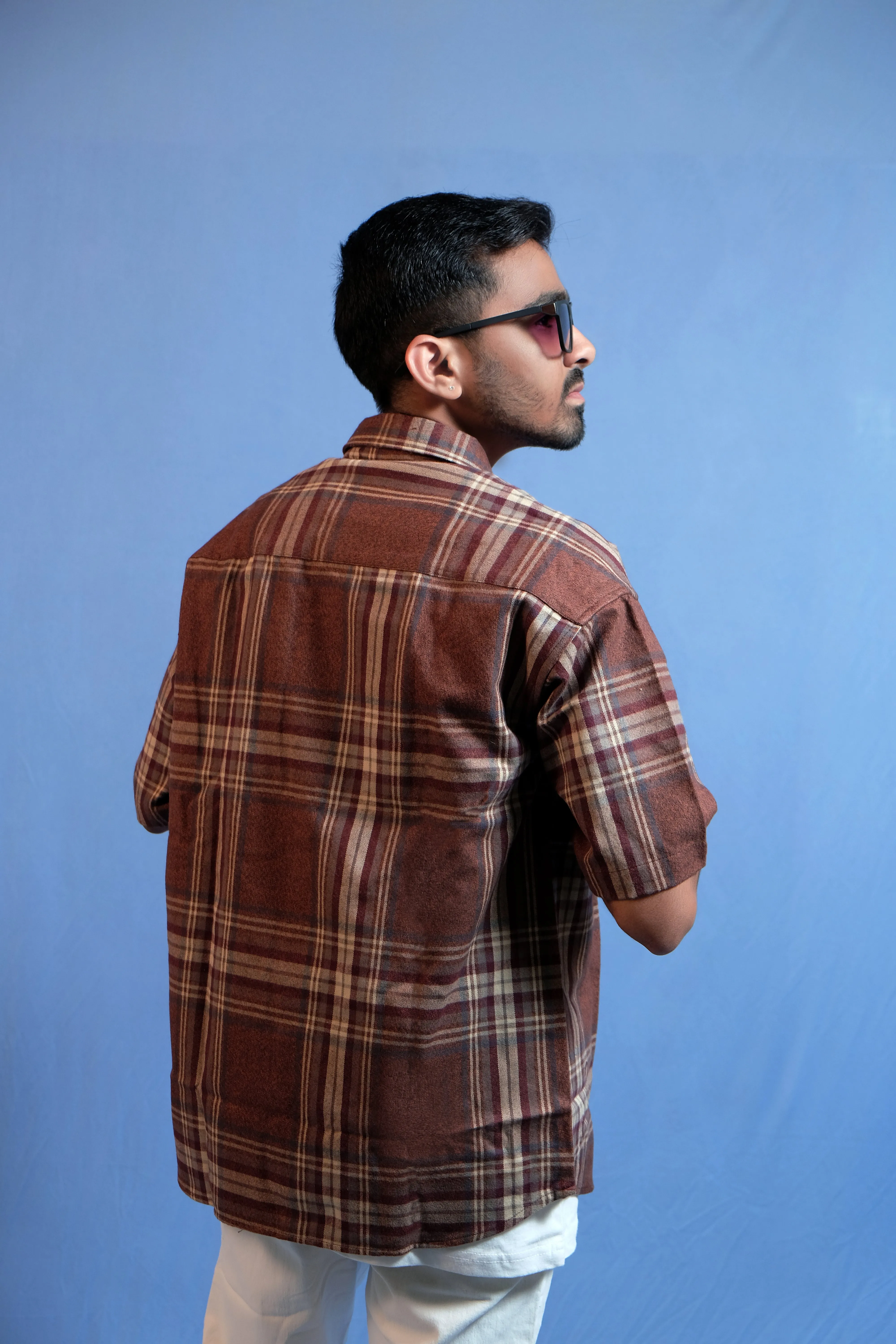 Brown-Cream Overshirt