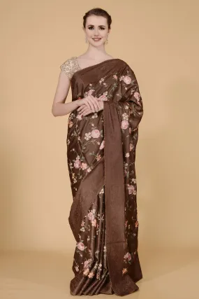 Brown Handloom Saree