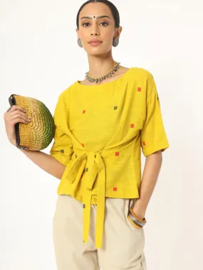 Butter Yellow Woven Top