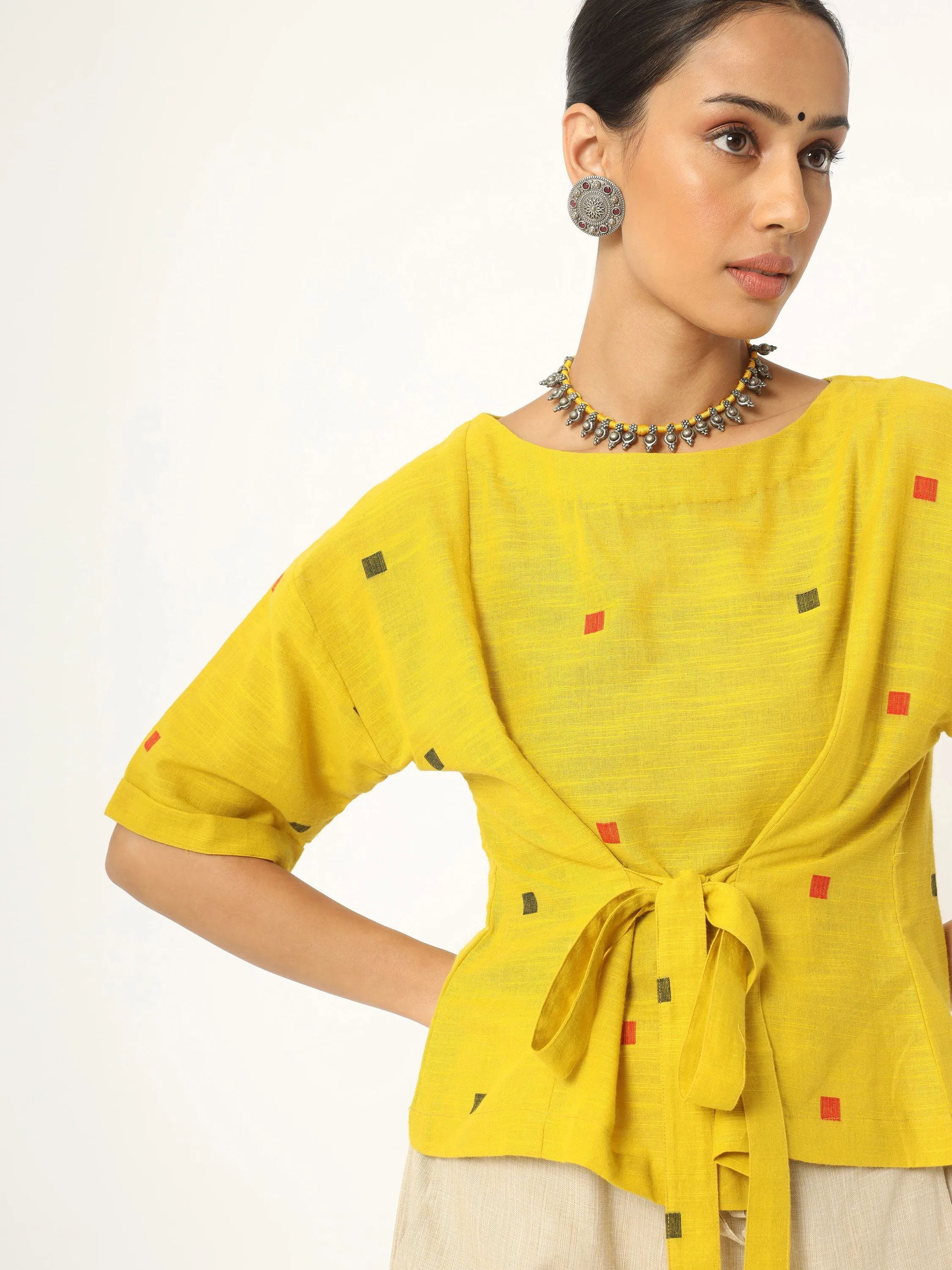 Butter Yellow Woven Top