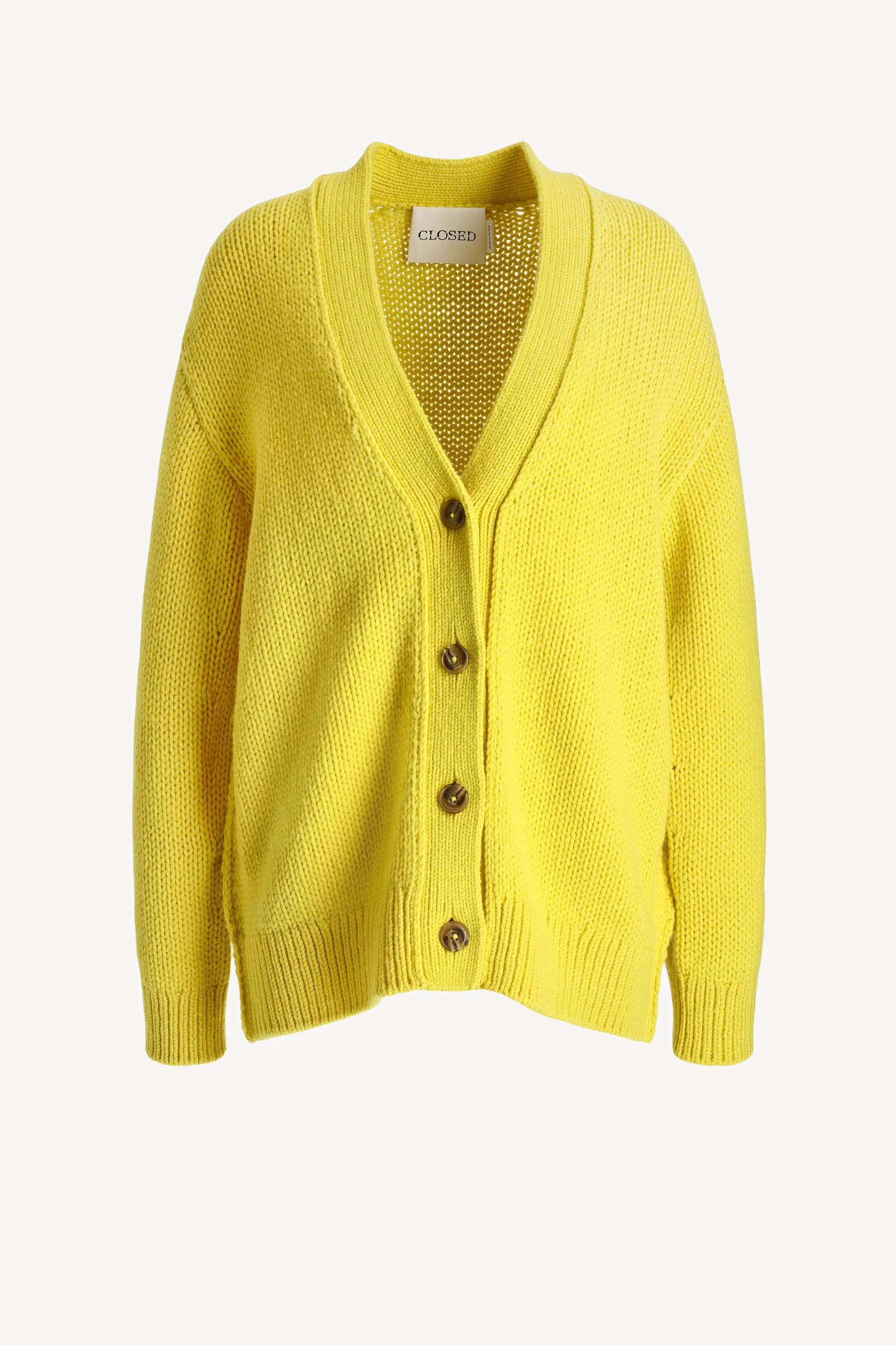 Cardigan in Primary Yellow