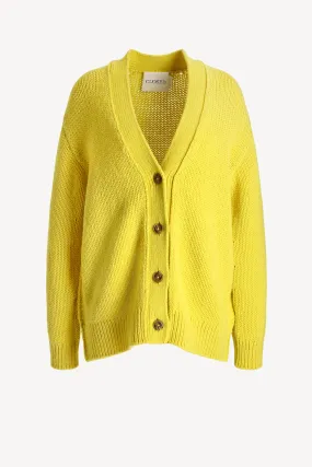 Cardigan in Primary Yellow