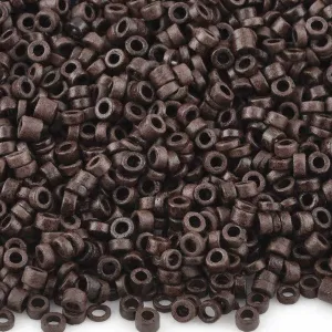 Ceramic Beads Wholesale-3mm Tube-Burnt Umber-50 Grams