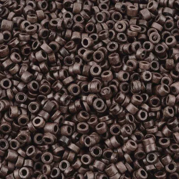 Ceramic Beads Wholesale-3mm Tube-Burnt Umber-50 Grams