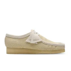 Clarks Wallabee Off White Mesh White 26175849