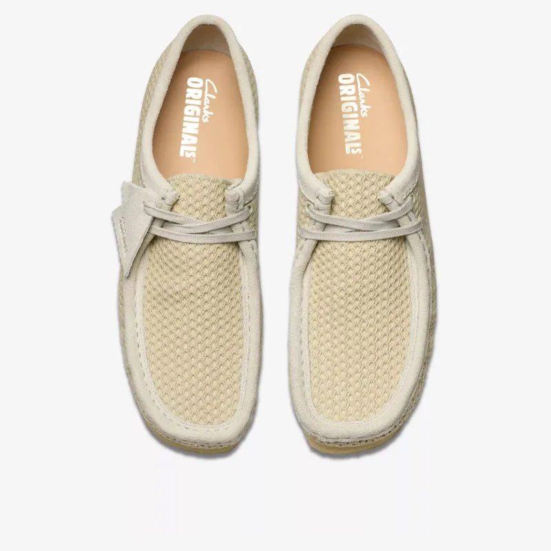 Clarks Wallabee Off White Mesh White 26175849