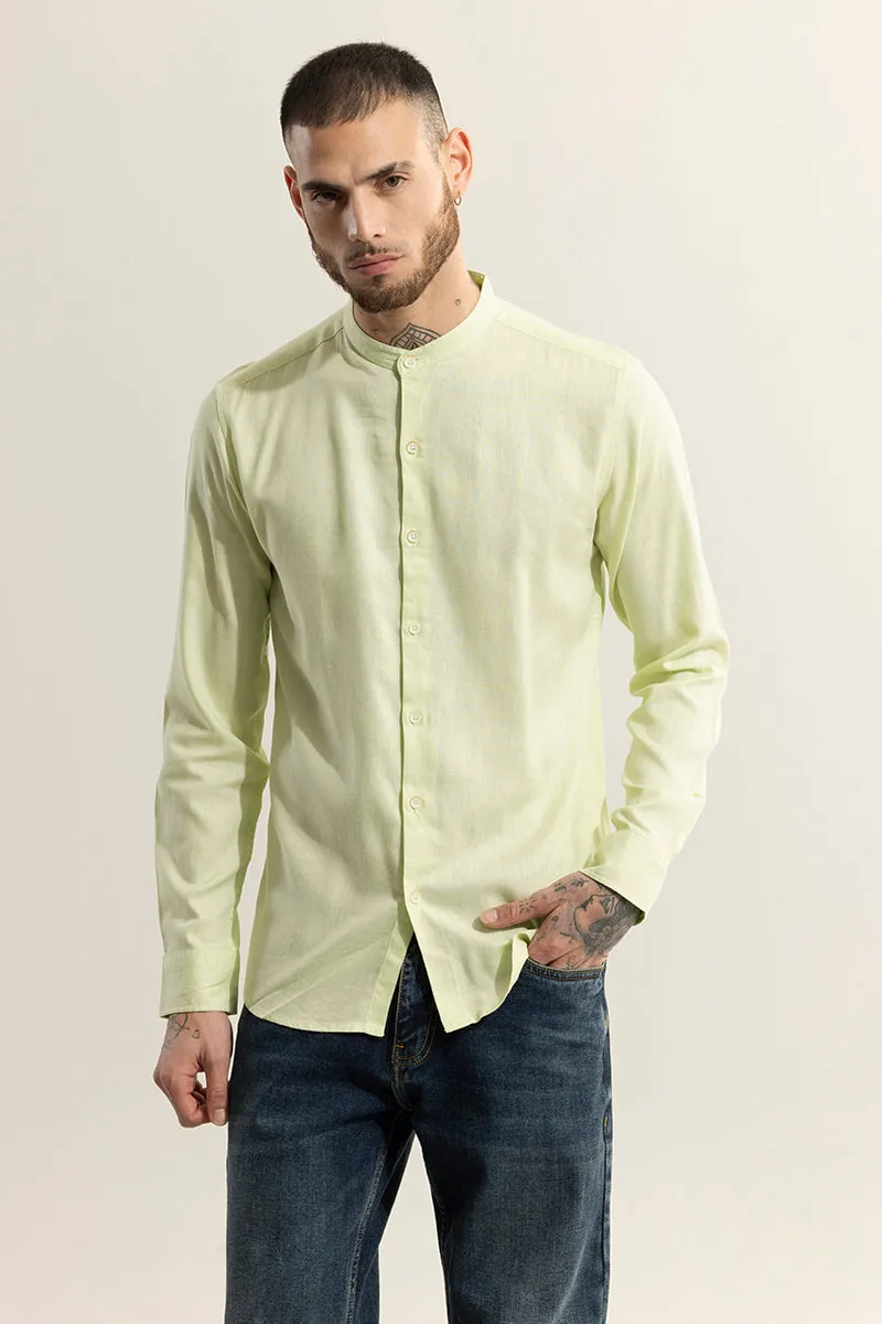 Classic Mandarin Limeade Yellow Shirt