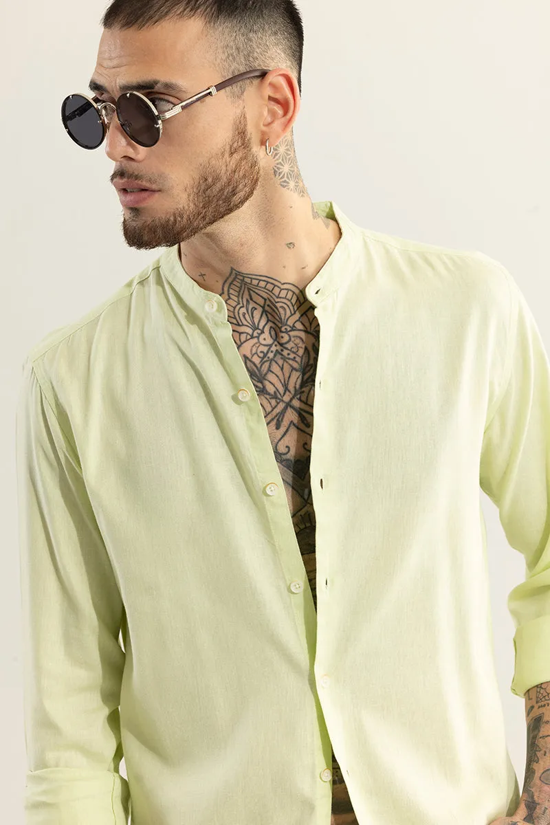 Classic Mandarin Limeade Yellow Shirt