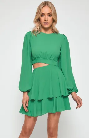 Elsa Mini Dress- Green