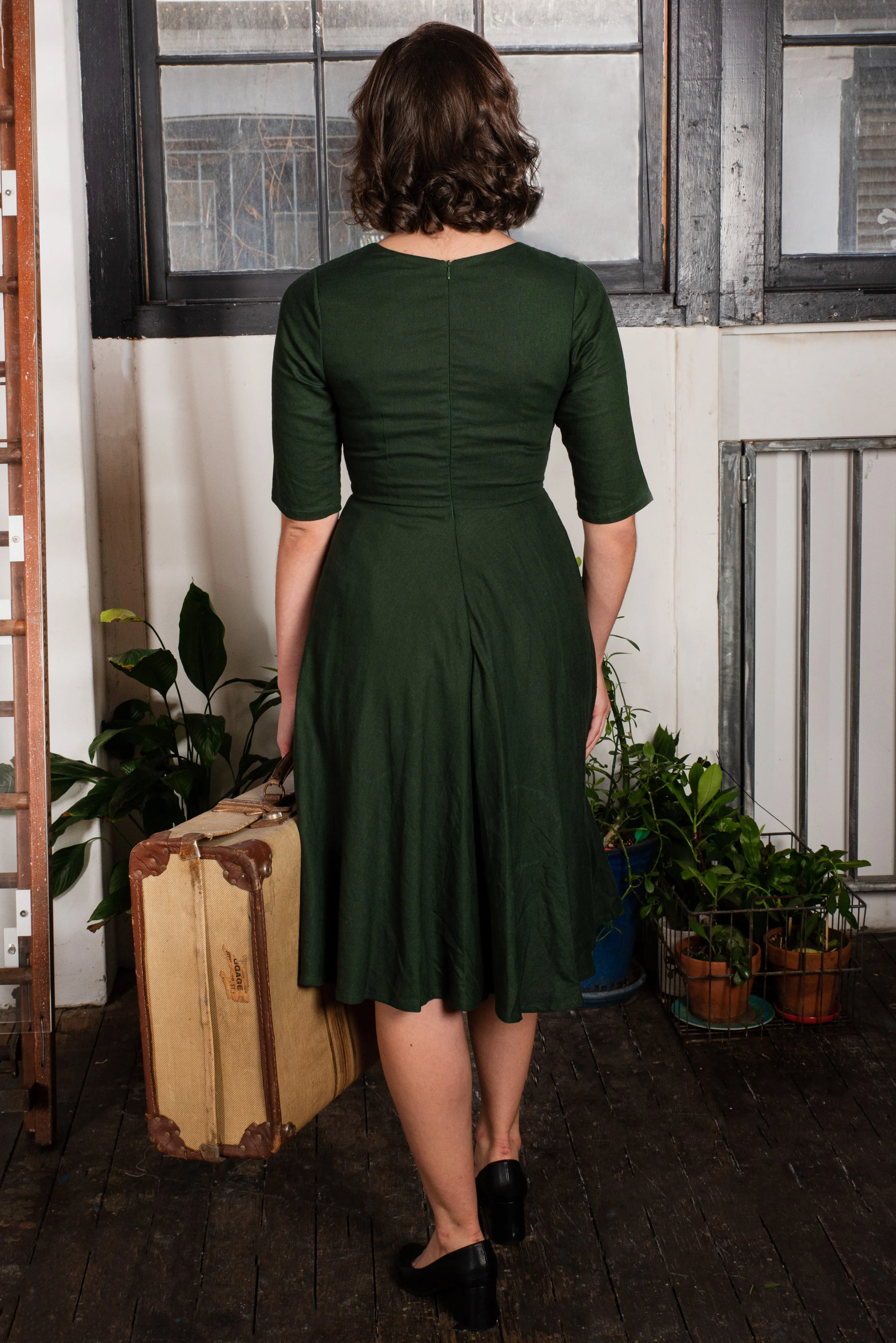 Esmee Green Linen Dress