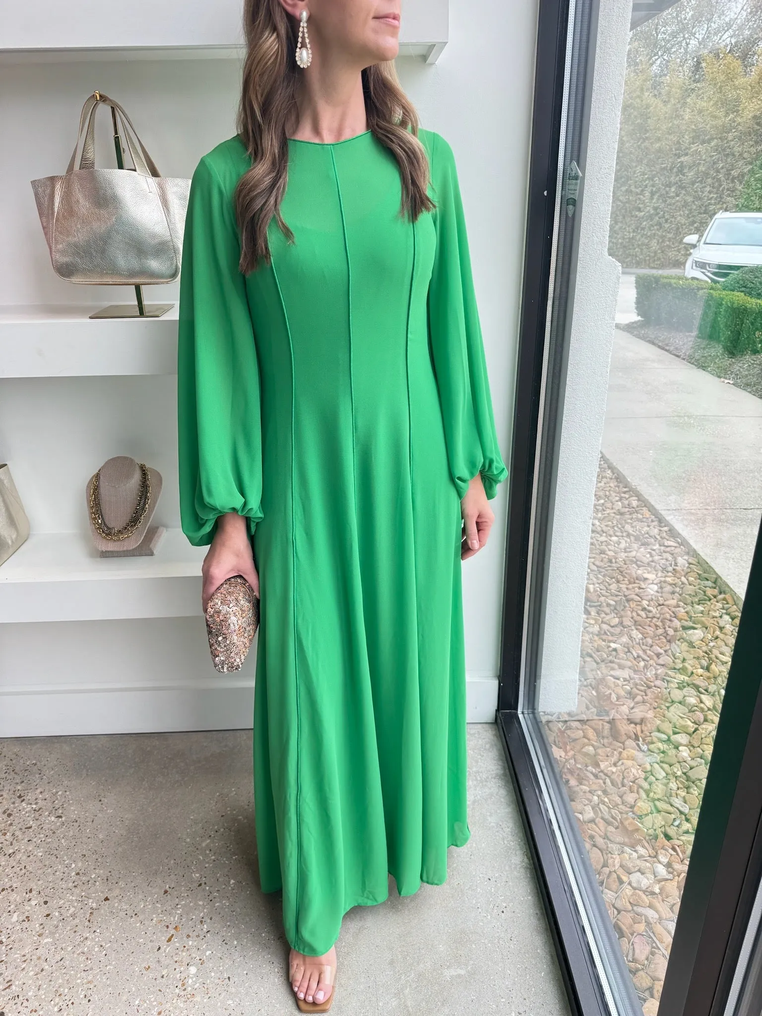 Green Datura Dress