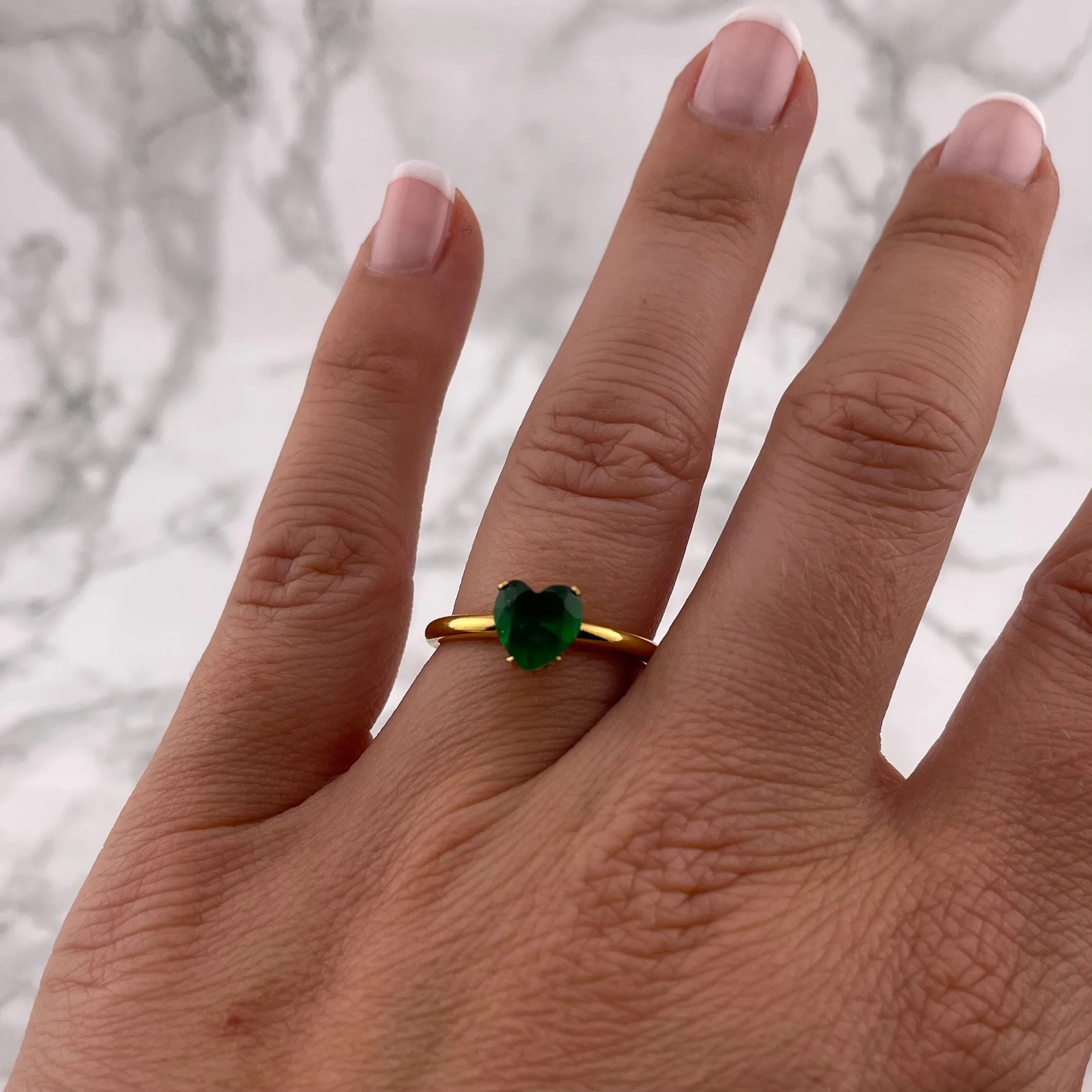 Green Heart Ring