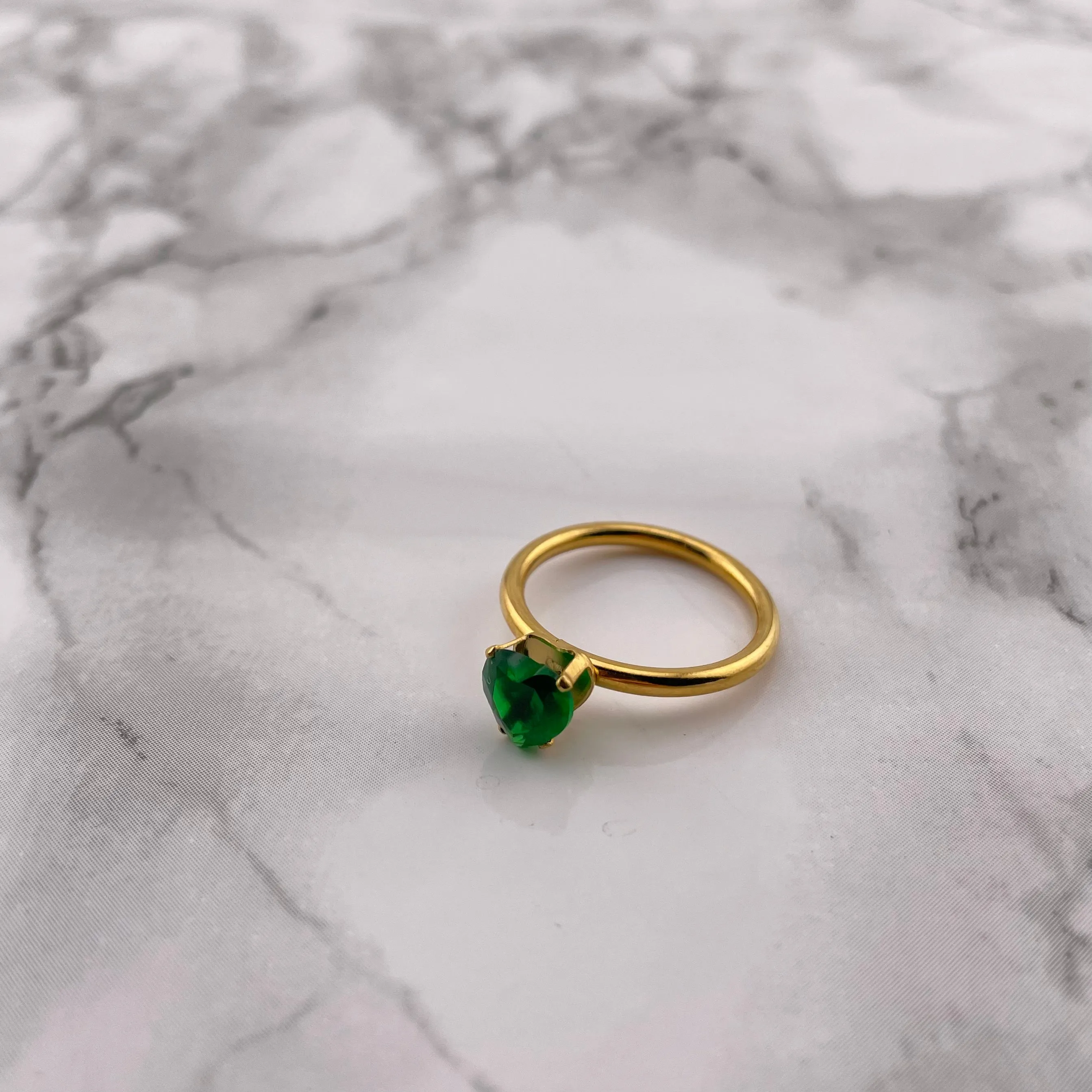 Green Heart Ring