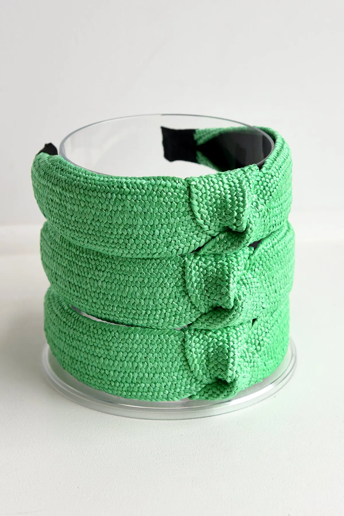 GREEN KNOTTED HEADBAND