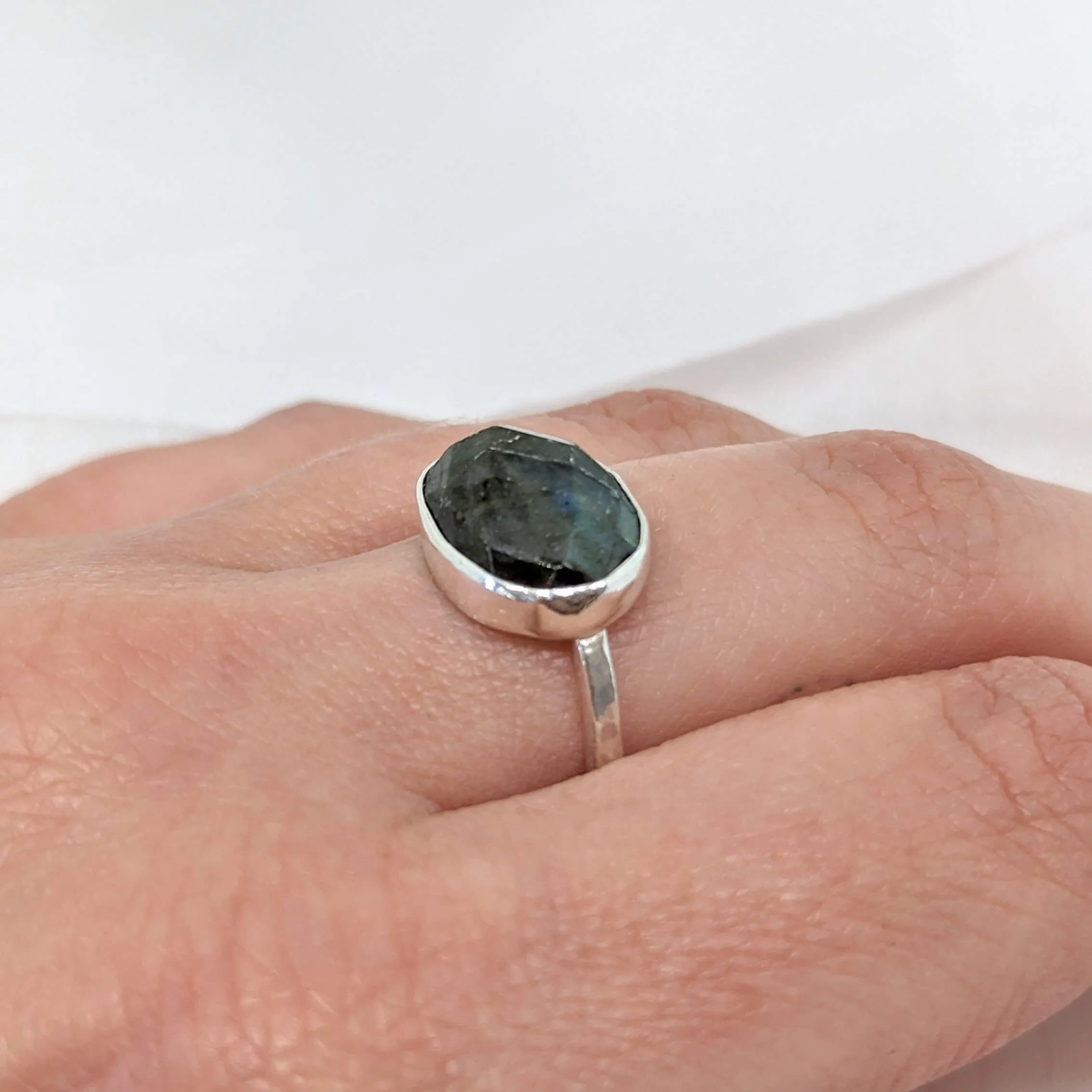 Green Labradorite Ring