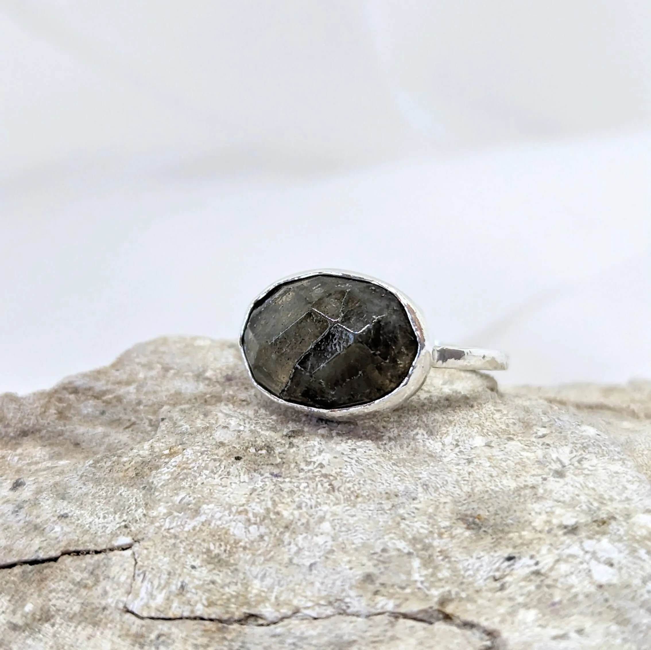 Green Labradorite Ring