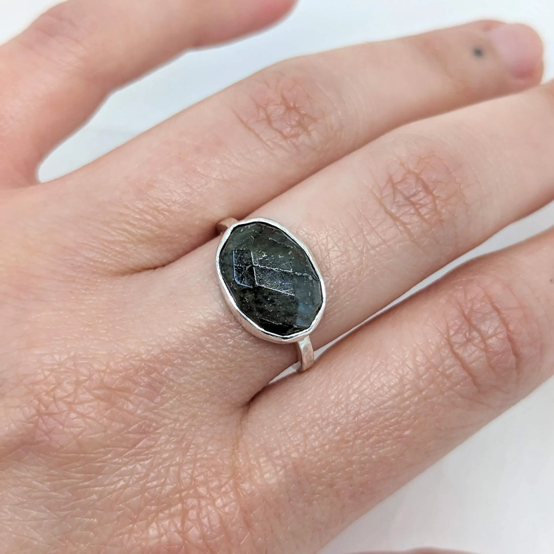 Green Labradorite Ring