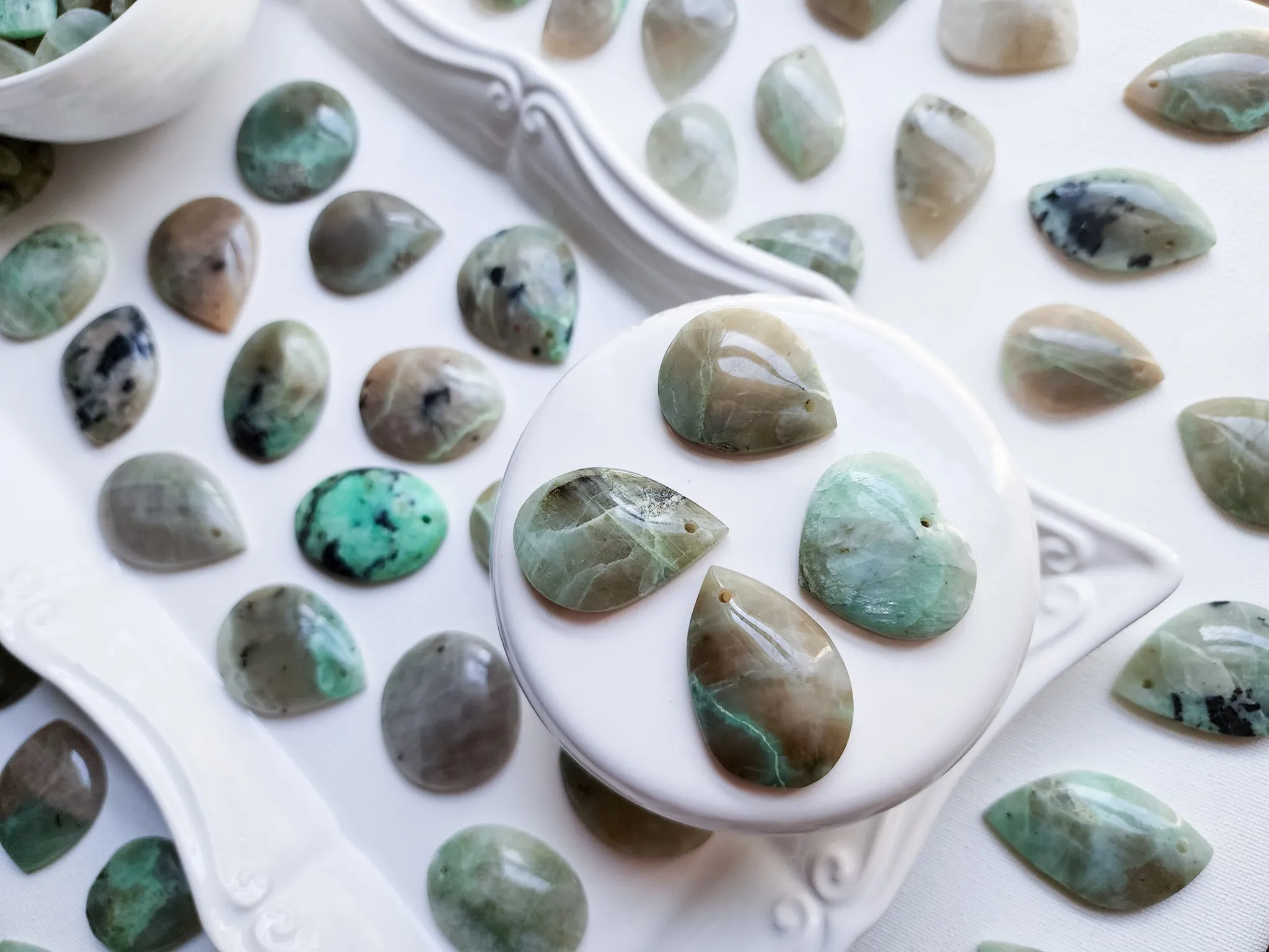 Green Moonstone Cabochon