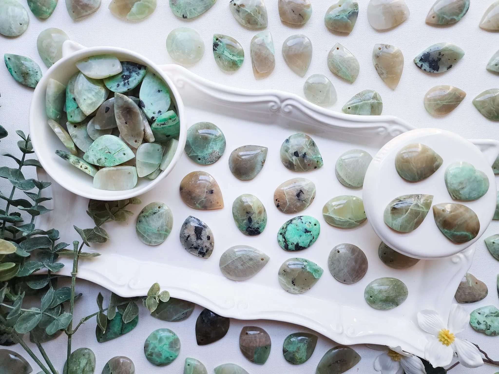 Green Moonstone Cabochon