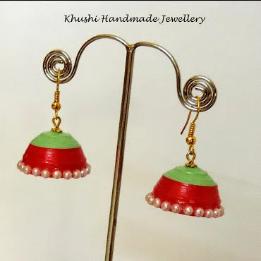 Green red Jhumka