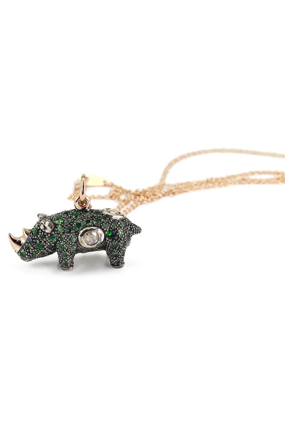 Green Rhino Necklace