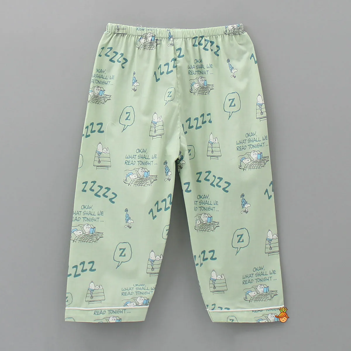 Green Snooze Printed Sleepwear