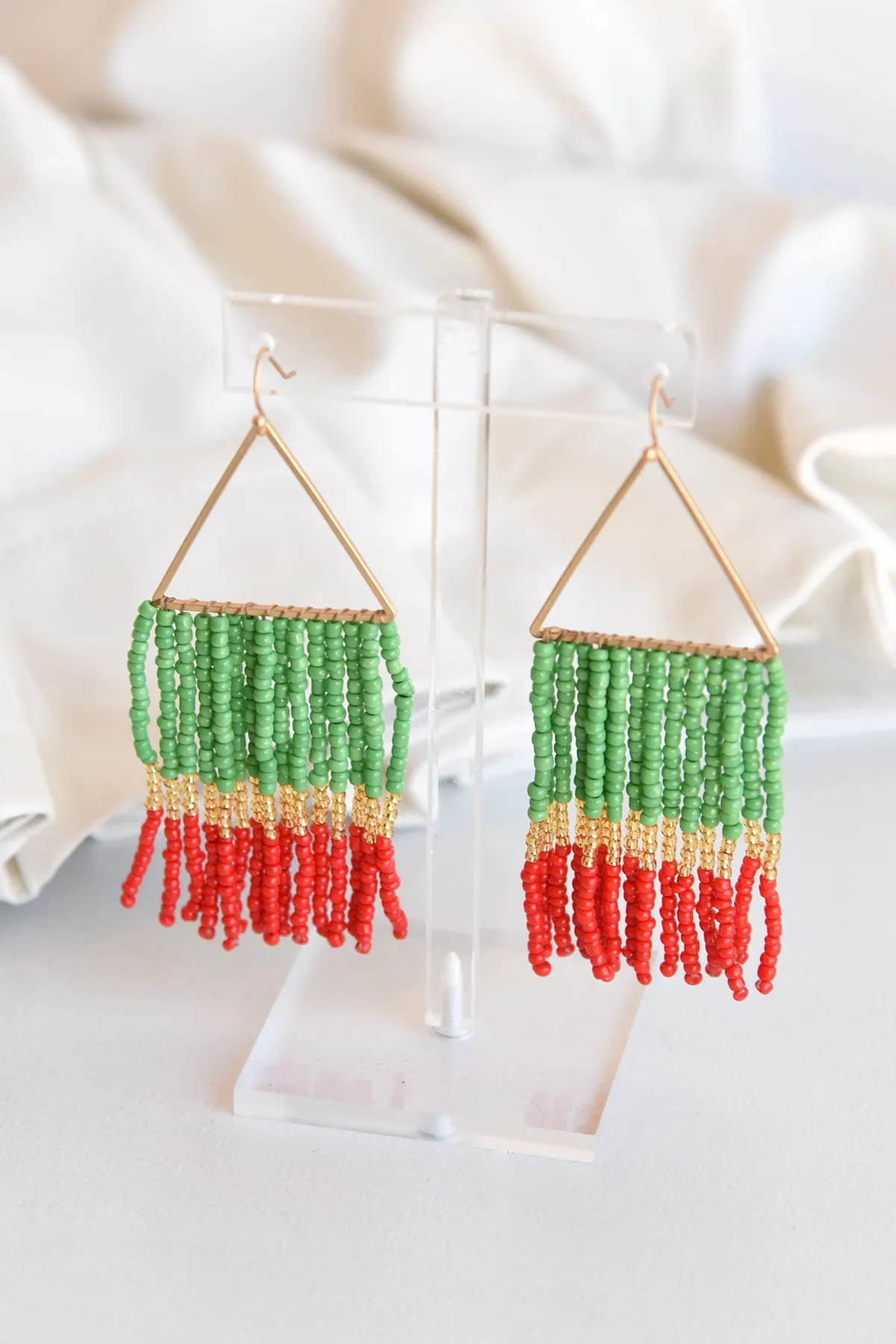 GREER EARRINGS -GREEN