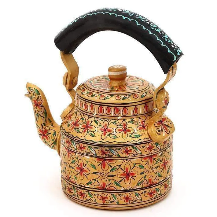 Handpainted teapot: Rajasthani Yellow