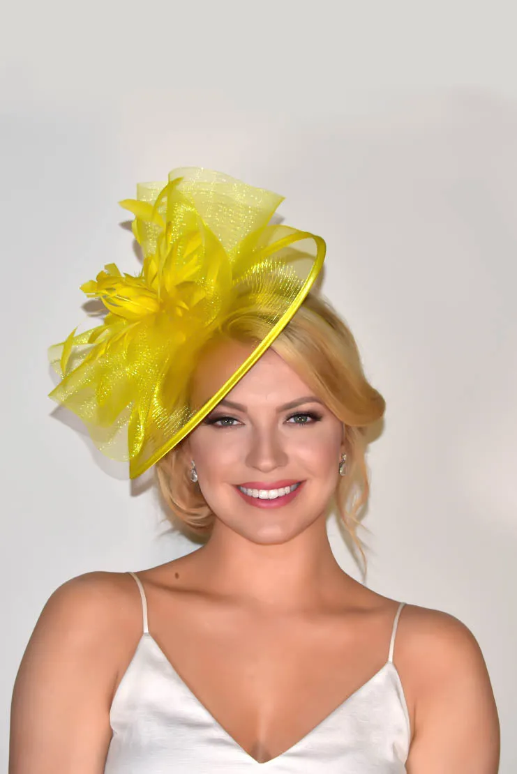 Isla Fascinator - Yellow