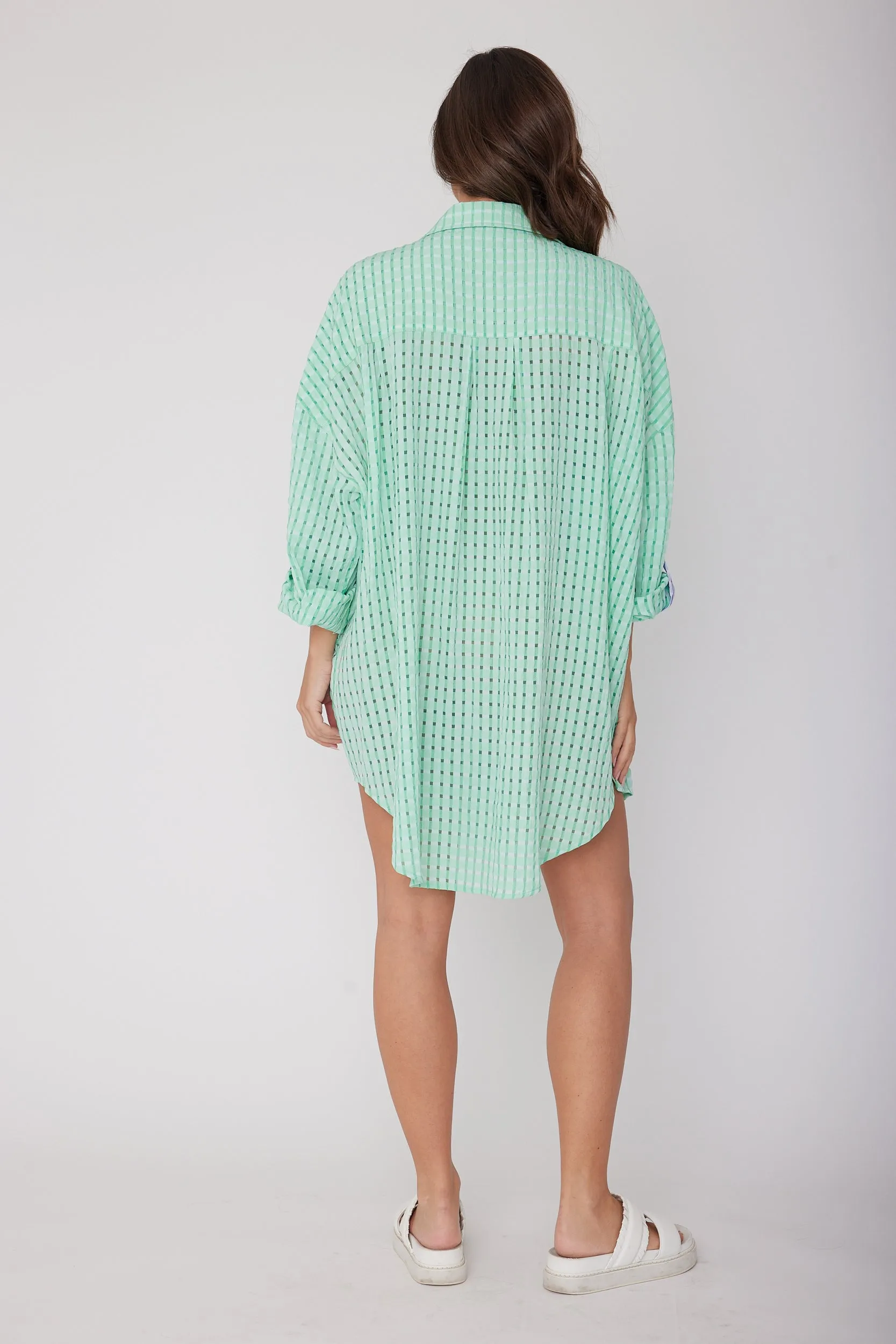 IZZY Dress Chequer Green