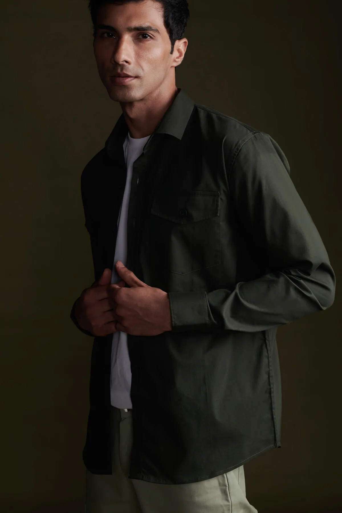 Juniper Green Overshirt