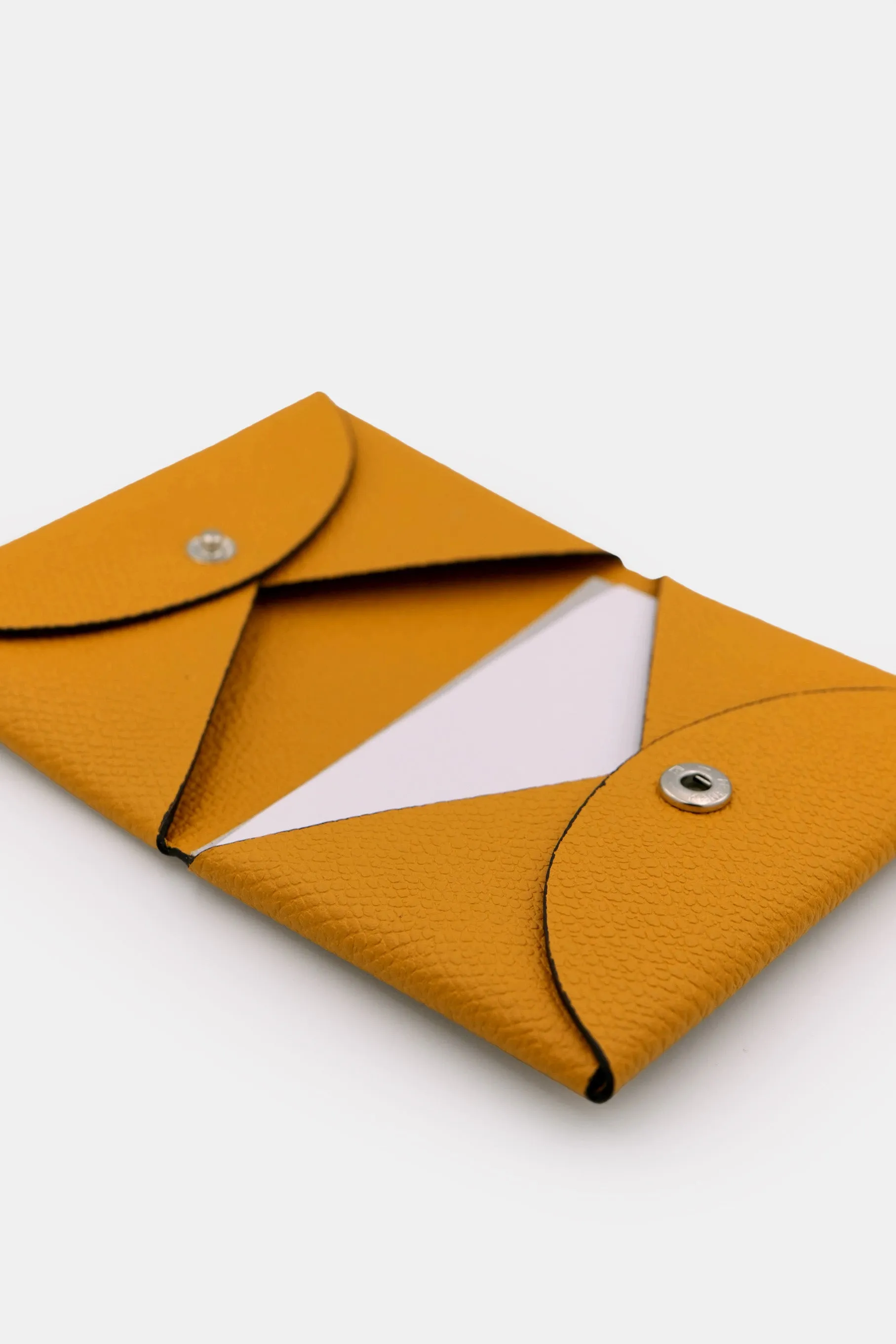 Leather Card Holder, Yellow