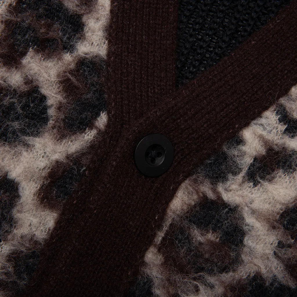 Leopard Cardigan - Brown/Black