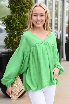 LOREN TOP -GREEN