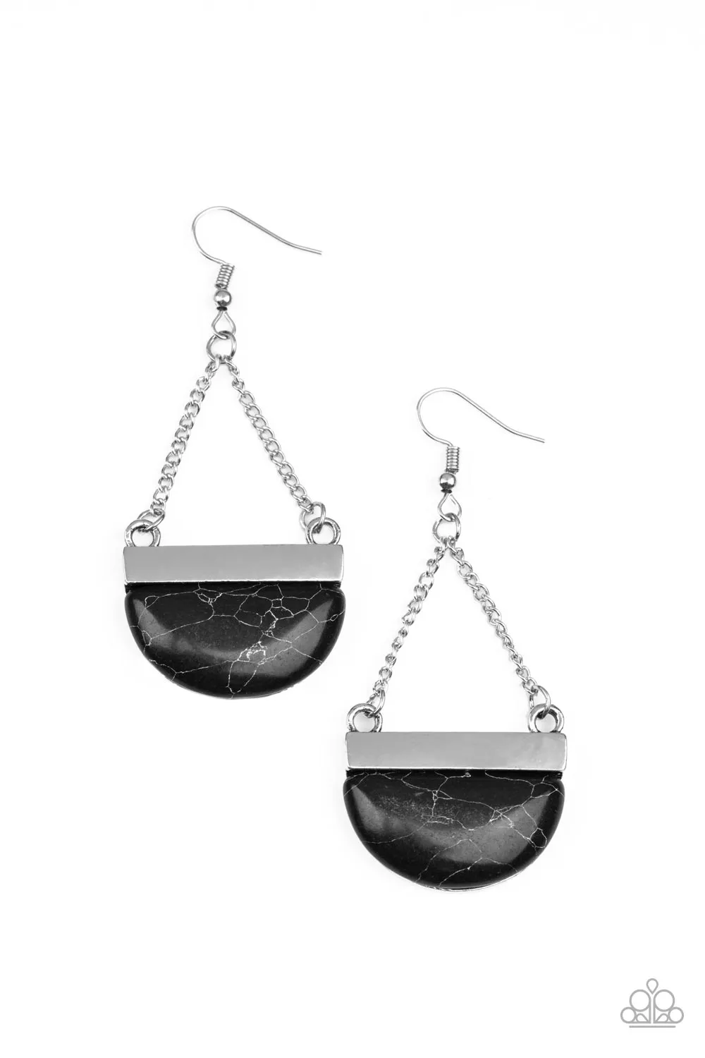 Mesa Mezzanine - Black Paparazzi Earrings