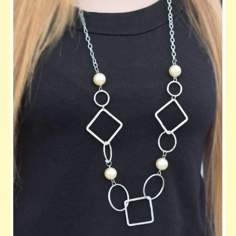 Opulent Outlines Yellow Necklace