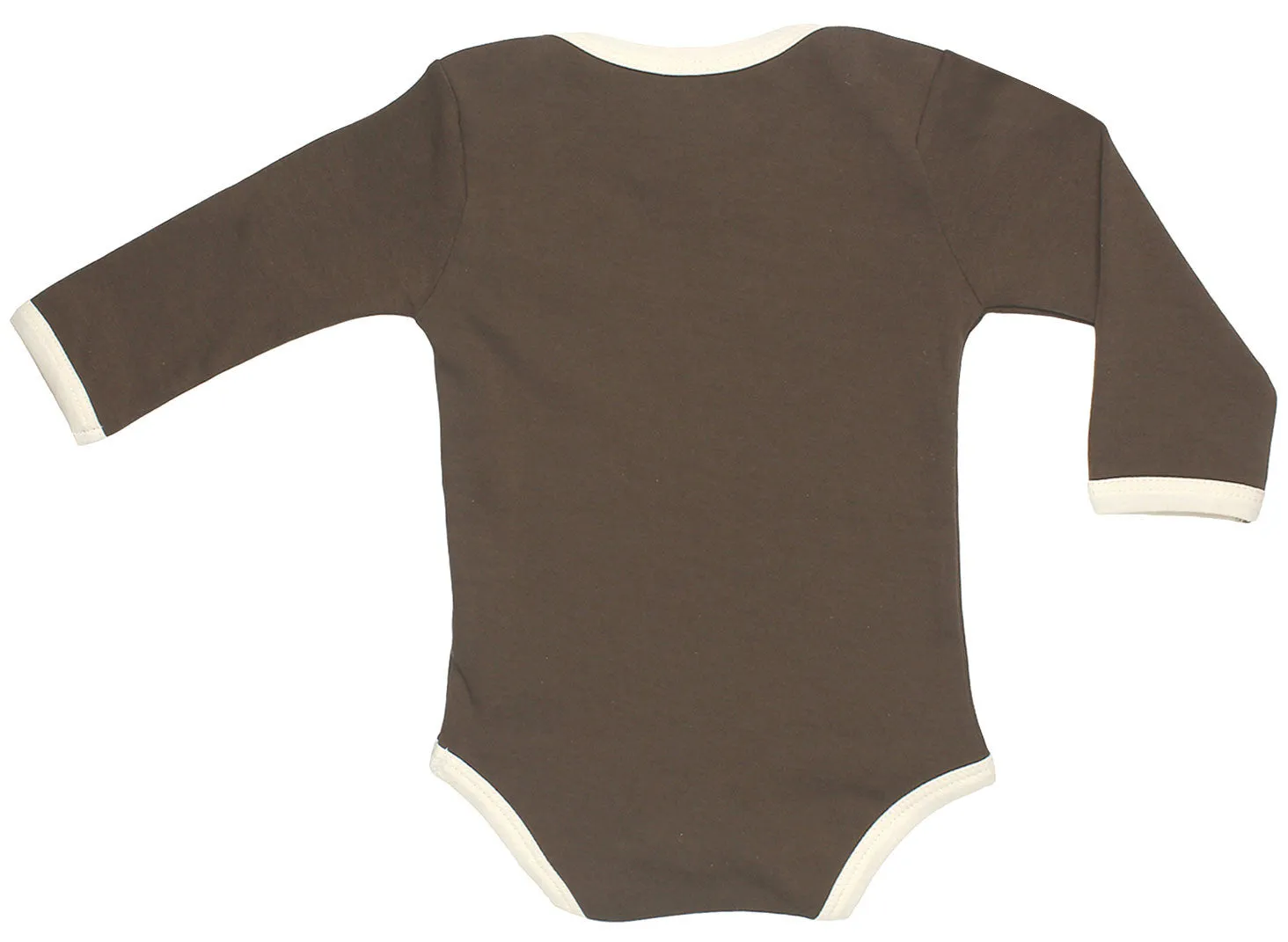 Organic Baby Long Sleeve Onesies Bodysuit GOTS Certified Cotton (Bark)