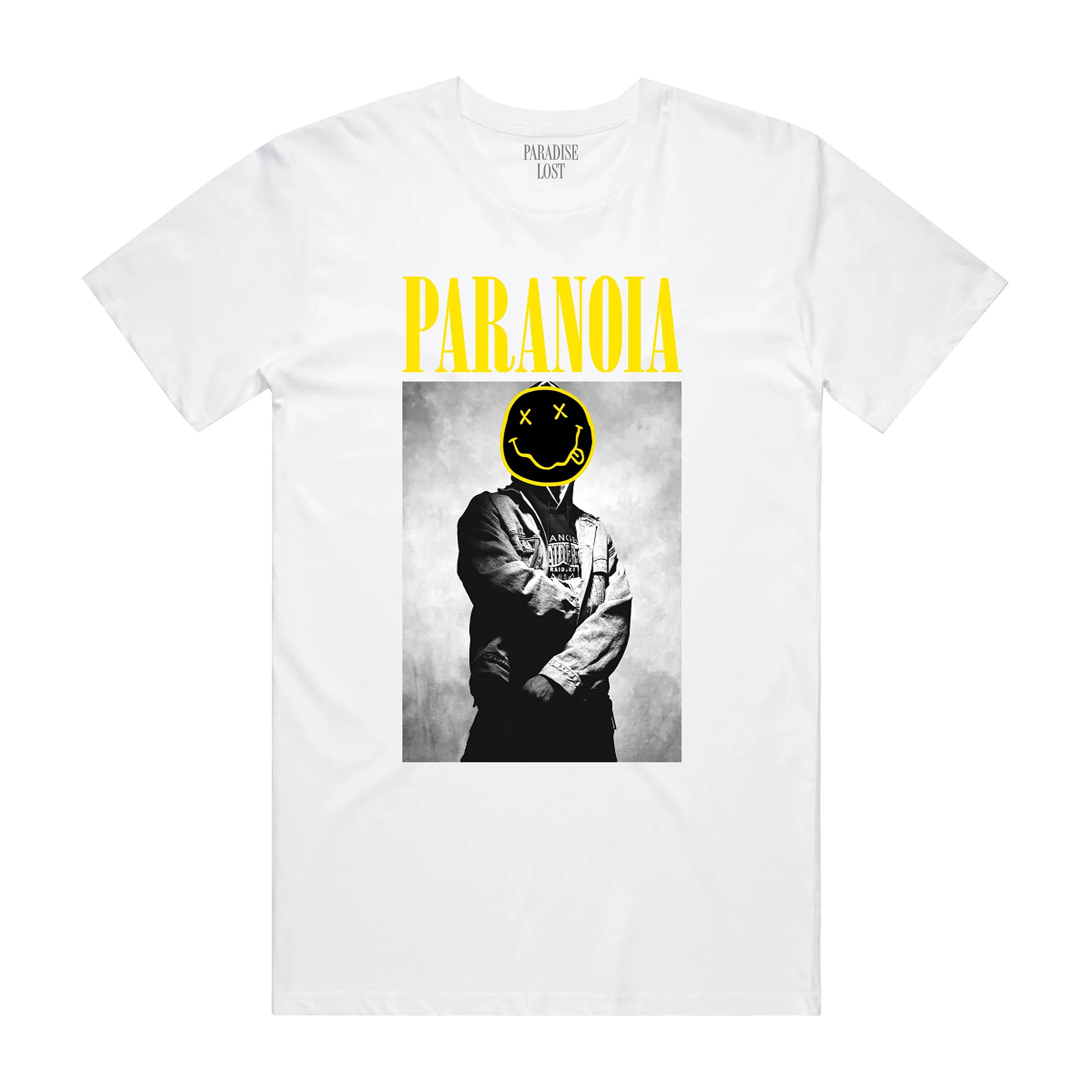 PARANOIA TEE WHITE/YELLOW