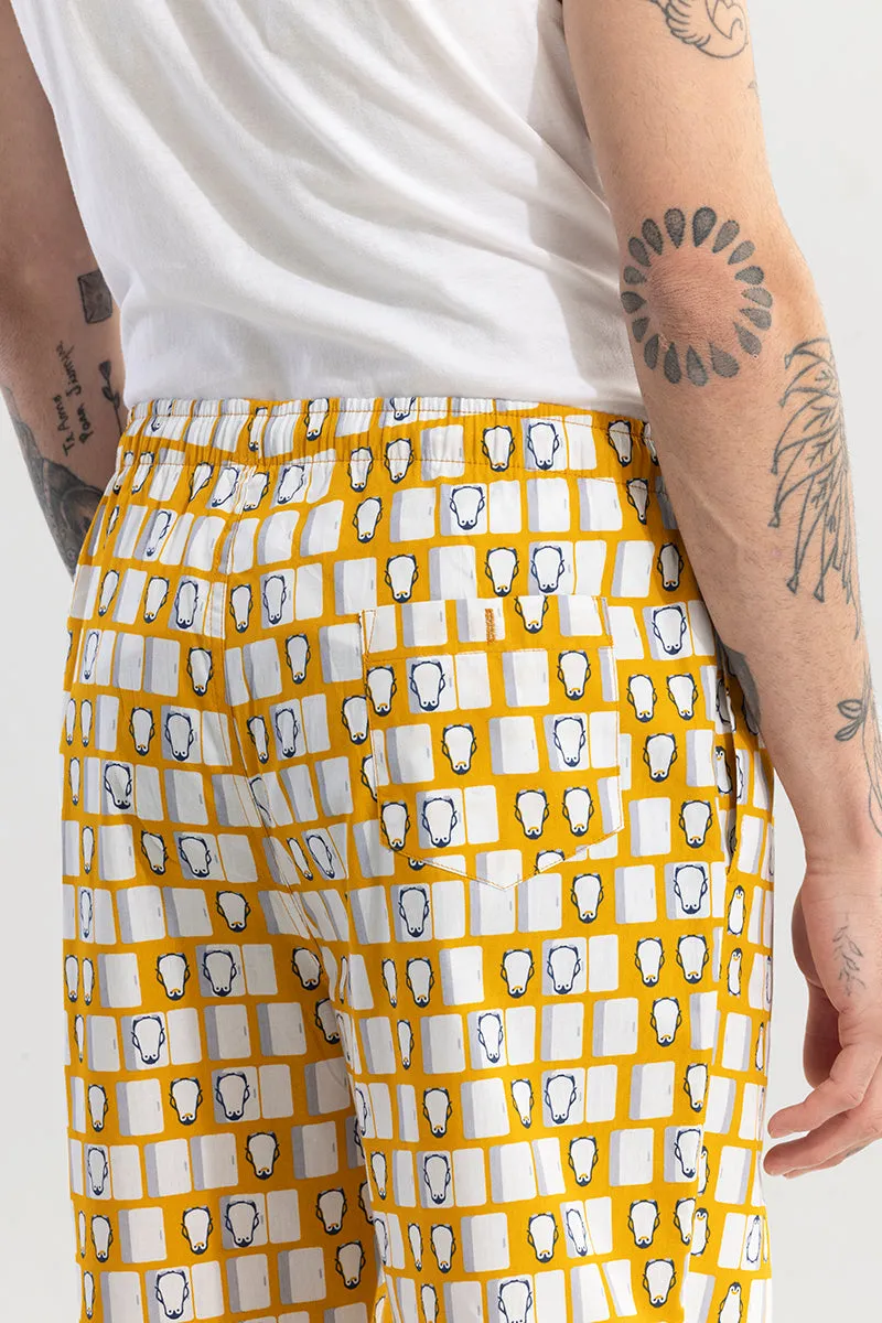 Penguin Print Yellow Pyjama