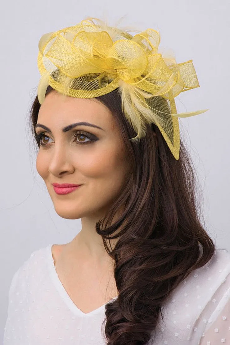 Penny Fascinator - Yellow