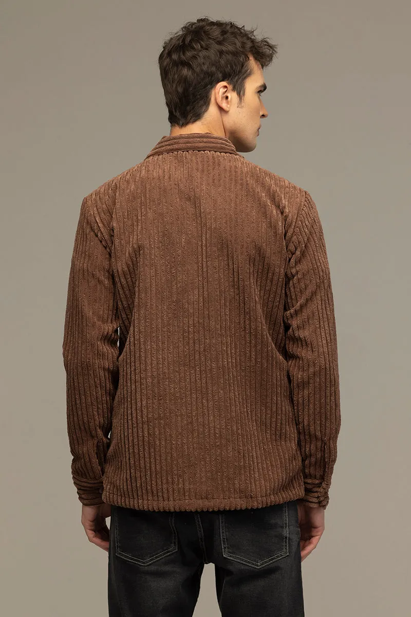 Plush Pulse Brown Overshirt