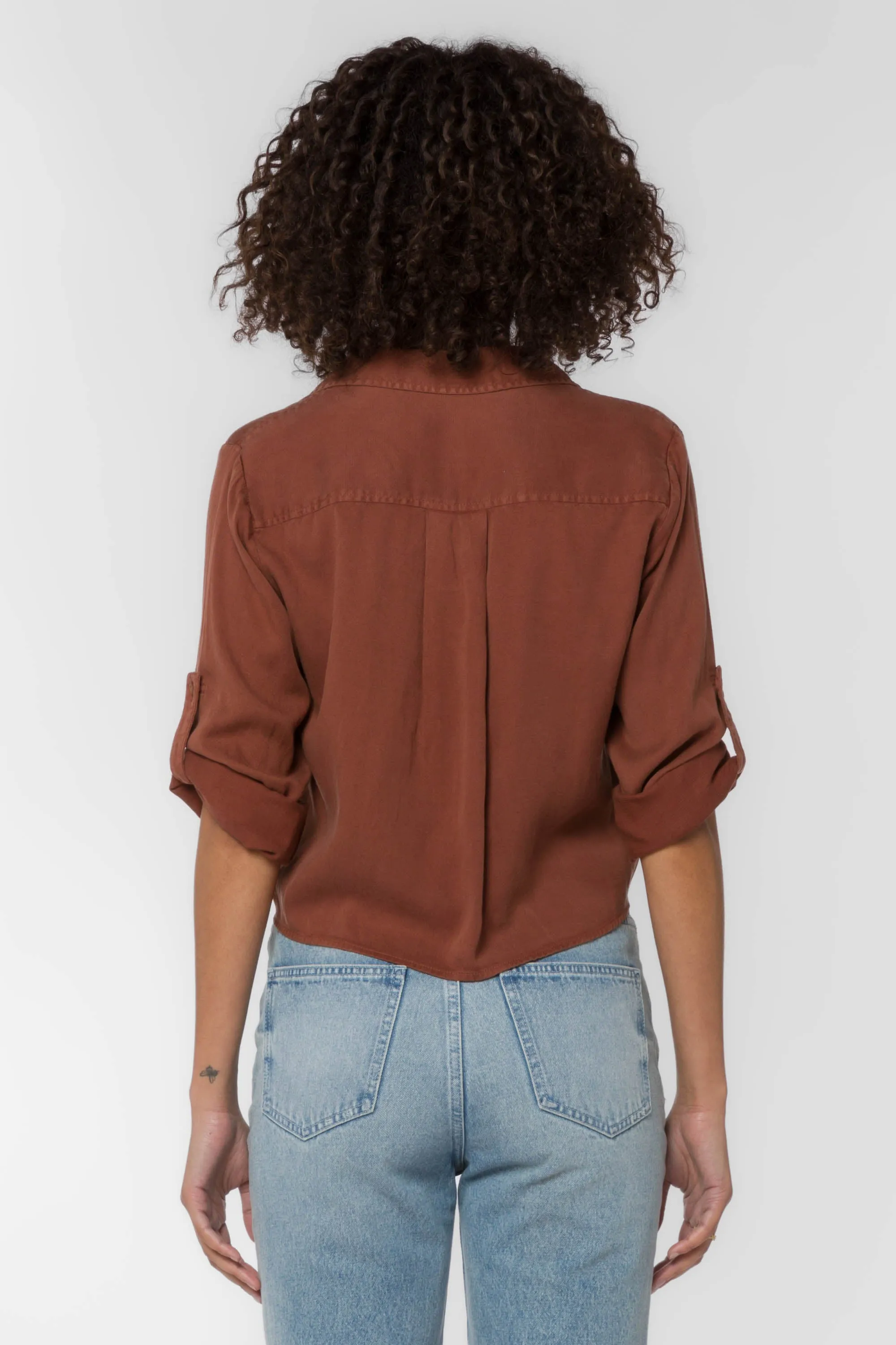 Solange Brown Top