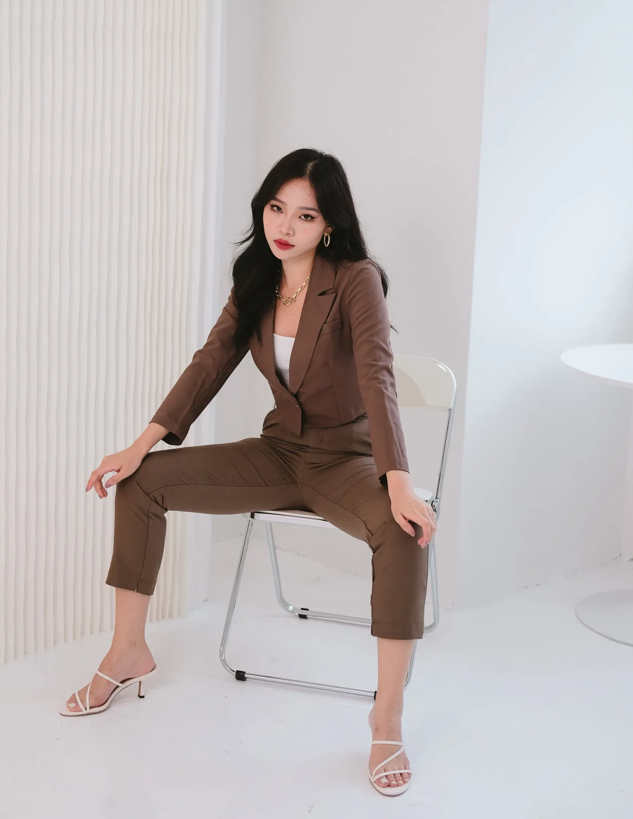 Tasha Blazer in Brown